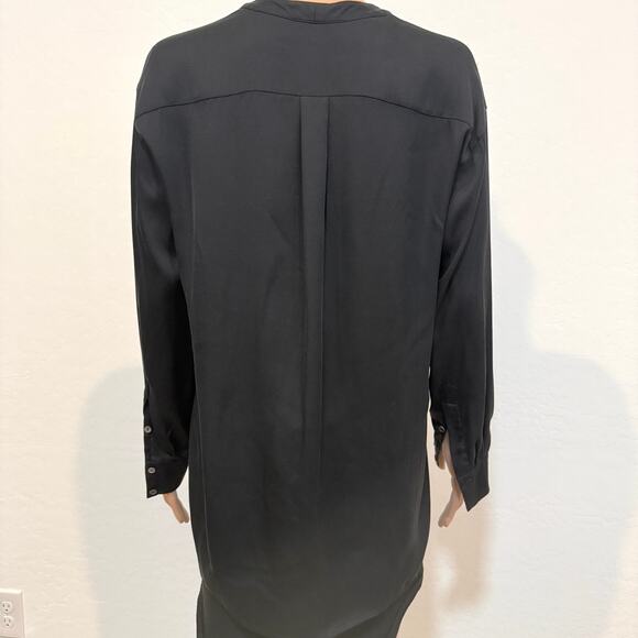 Vince small silk side split curve hem blouse tunic top TLS2 2787 - Picture 9 of 13